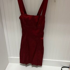 Lucy in the Sky Strappy Red Mini Dress